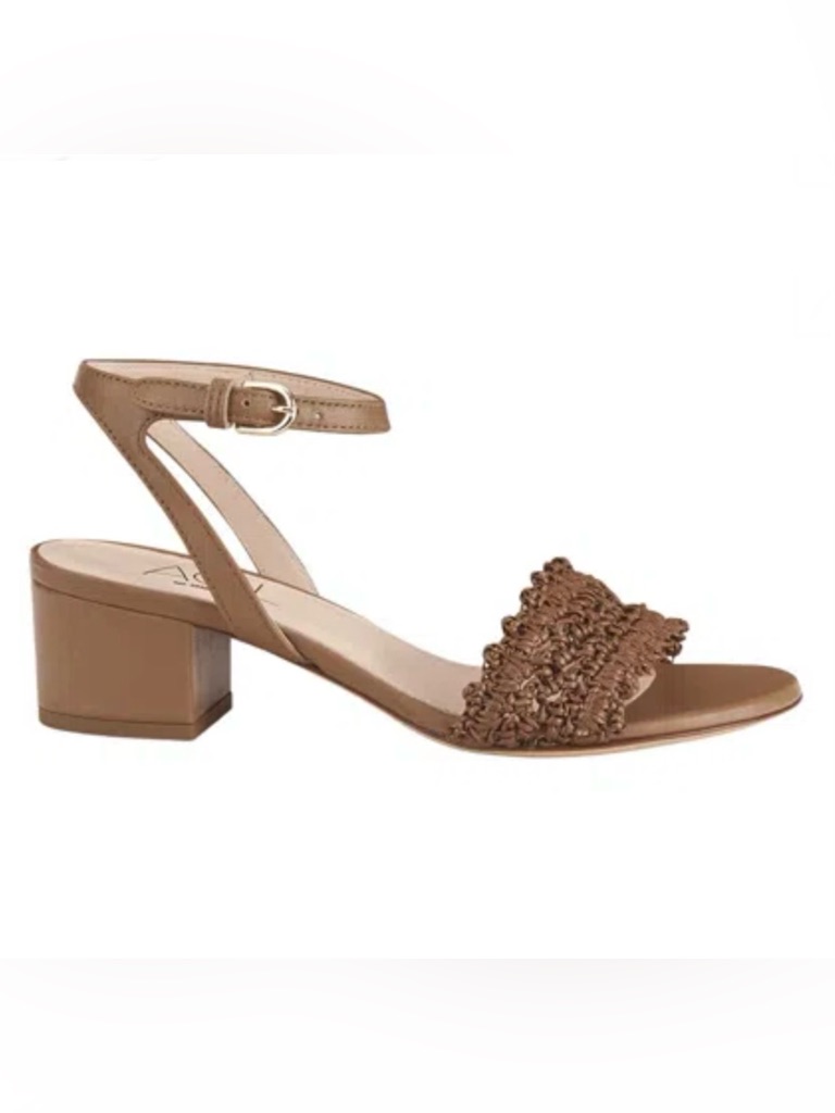 New Agl Lala Sandal Straw Leather Sandal Size 9.5